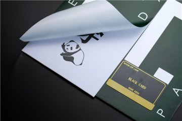 逆向磨砂，双层双面印刷厚纸卡